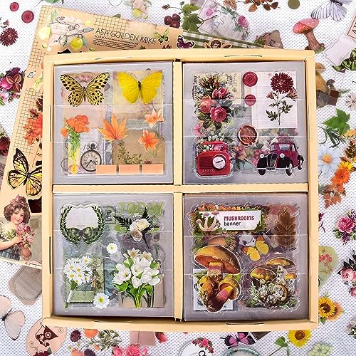 Ptyism 510 Stück/100 Blatt Scrapbooking Sticker