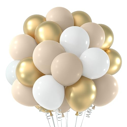 NEBURORA Weißem Sand und Gold Luftballons Girlandenbogen Set