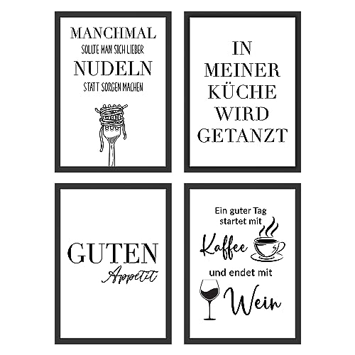 WBdesignz 4er Bilder Set Küche