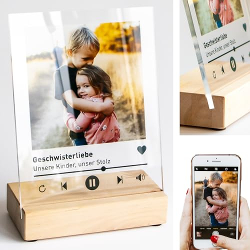 Personalisiertes Foto-Geschenk, Spotify Song Cover Glas