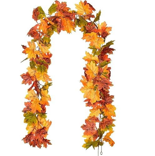 AWAVM Künstliche Herbst-Ahornblätter-Girlande