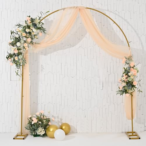 2.4 x 2m Goldener Hochzeitsbogen Hintergrundständer
