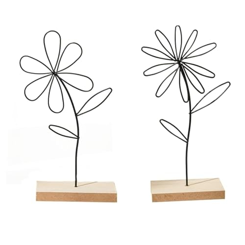 Aufsteller Blumen Vögel Deko Metall Gold