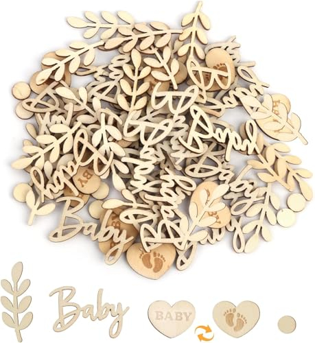 ALEGRE® Babyparty Deko Tischdeko Holz