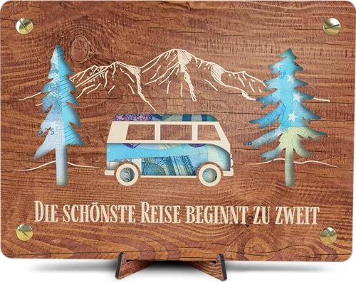 Hochzeitsgeschenk - XL Geldgeschenk aus Holz inkl. Ständer