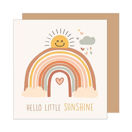 Edition Seidel Premium quadratische Glückwunschkarte mit Spruch 'Hello little Sunshine'