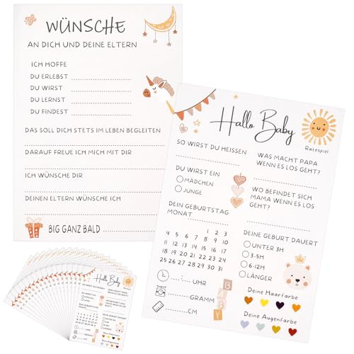 Babyparty Spiele Karten
