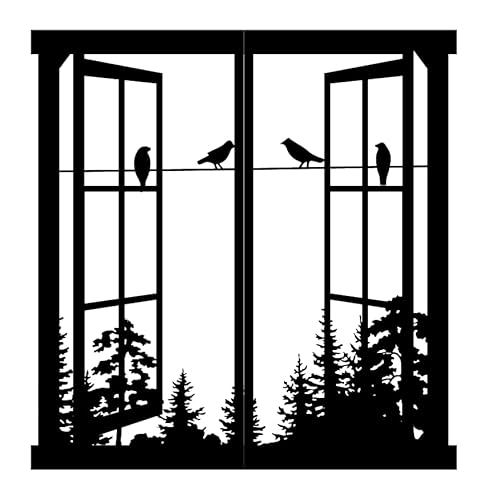 Resama Metall Wand Kunst Vögel im Fenster