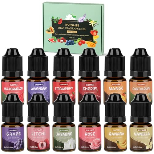 DYESMEE Seifenduftöl, 12 x 6 ml Duftöl zur Seifenherstellung