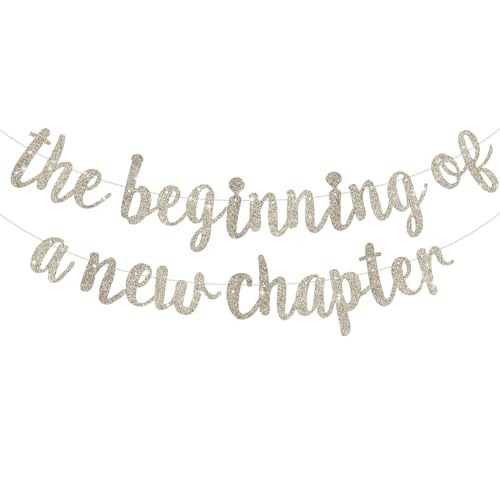 DecoGlee Banner mit Aufschrift 'The Beginning of A New Chapter'