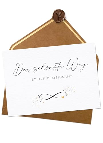 Joli Coon Hochzeitskarte - Der schönste Weg ist der gemeinsame Postkarte