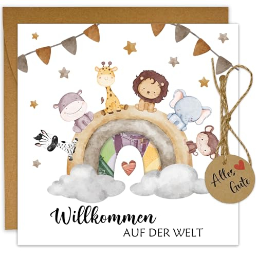 JOYEASE Karte Geburt Baby Geldgeschenk mit Umschlag