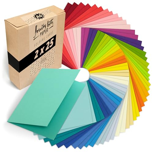 Japun - 50 farbige blanko Falt-Karten