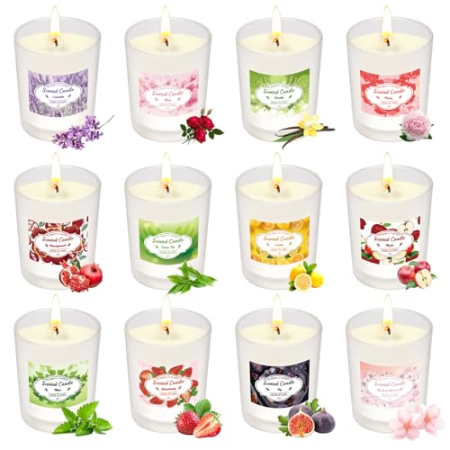Candle Duftkerze im Glas, Weihnachten Duftkerze Geschenkset
