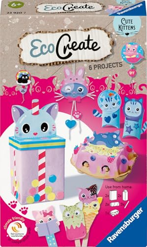 Ravensburger EcoCreate 23920 - Süße Kätzchen - DIY Bastelset ab 6 Jahren