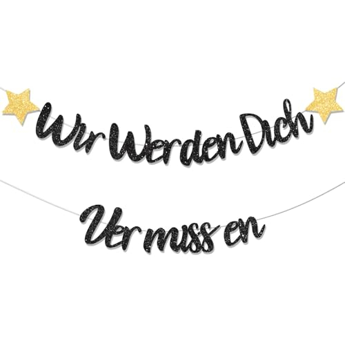 ALEGRE Wir Werden Dich Vermissen Girlande Banner