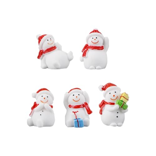 RAMGLYO 5 Stück Weihnachtsdeko - Niedliche Schneemann Figuren