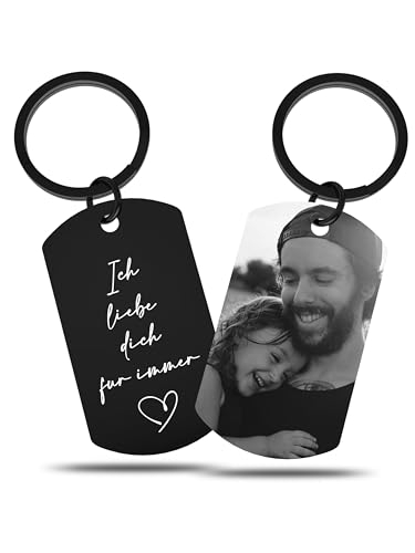 Meinearmbänder Personalisierter Schlüsselanhänger mit Bild & Gravur