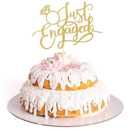 Wanmu 2 Stück „Happy Engaged“-Kuchenaufsatz