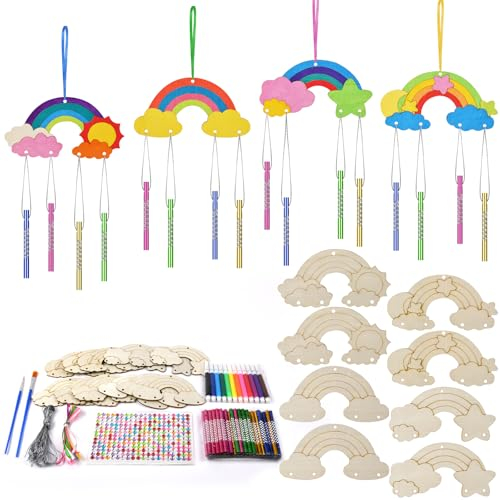 Ainiv 12 Stück Windspiel Bastelset Kinder