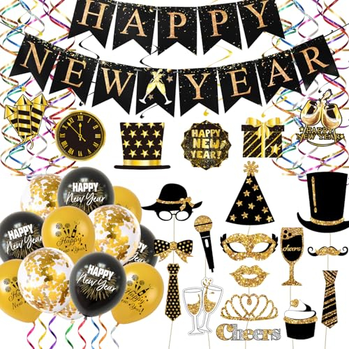 wenweo Happy New Year Deko 2025