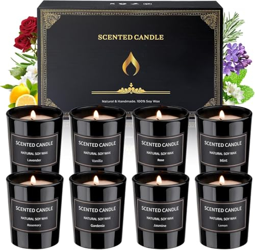 Dsclavacy Duftkerzen Geschenke für Frauen, 8 Pack Kerzen Set