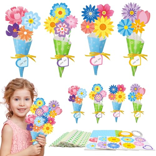 DKINY 24 Stück Blumenstrauß Bastelset