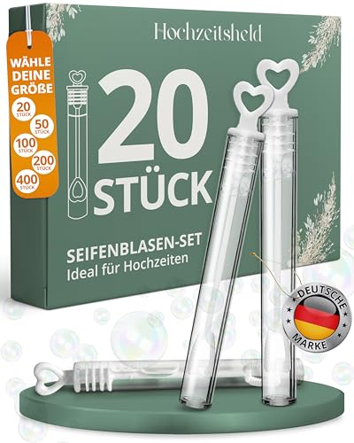 HOCHZEITSHELD Mini Seifenblasen Hochzeit 20 Stück