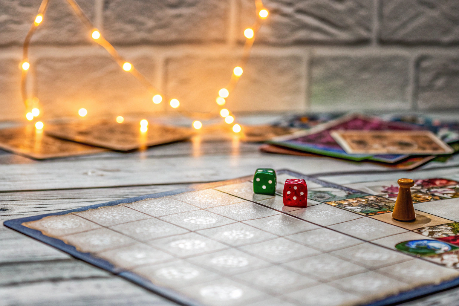 Spieler, die bei einem Ophy Brettspiel lachen und Spaß haben, während sie verschiedene Herausforderungen meistern. Spieler bei Ophy Brettspiel