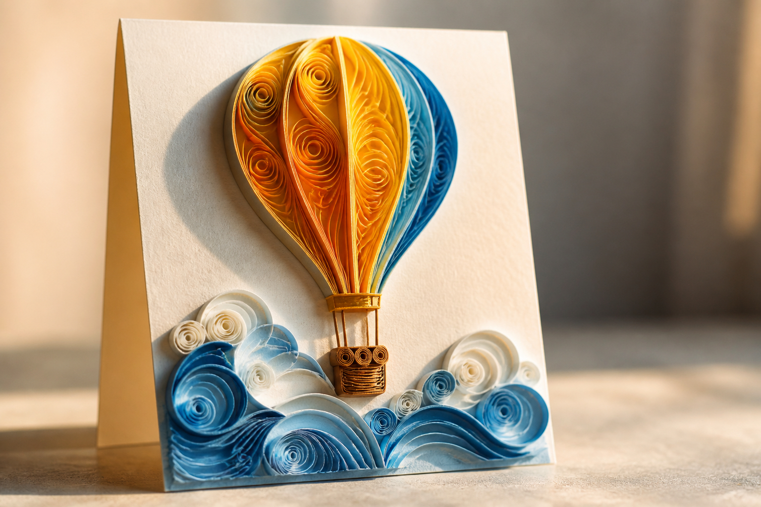3D-Heißluftballon aus Papierquilling basteln