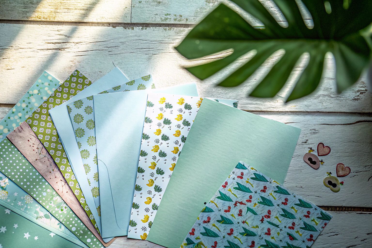 Scrapbooking-Papiere und Sticker