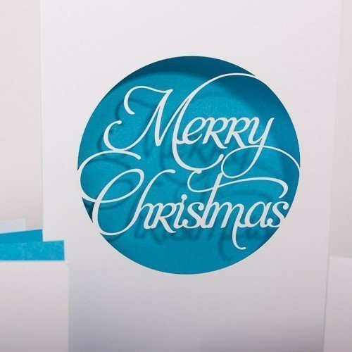 Karte "Merry Christmas" mit Einleger und Kuvert