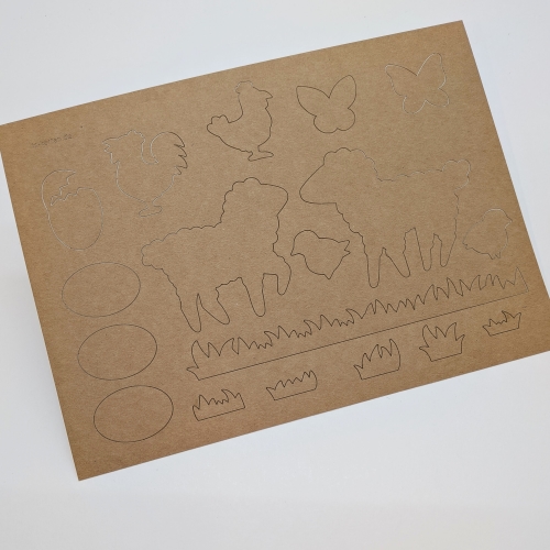 Bastelbogen "Schäfchen"  zum Gestalten & Verzieren