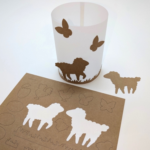 Bastelbogen "Schäfchen"  zum Gestalten & Verzieren