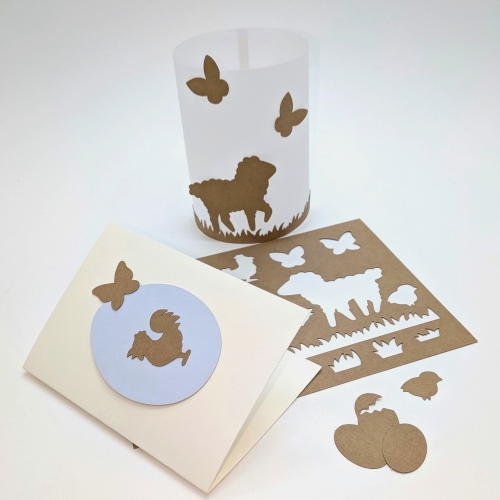 Bastelbogen "Schäfchen"  zum Gestalten & Verzieren