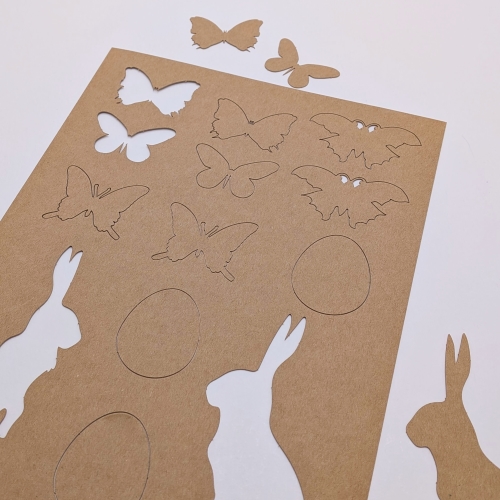 Bastelbogen "Häschen 3"  zum Gestalten & Verzieren