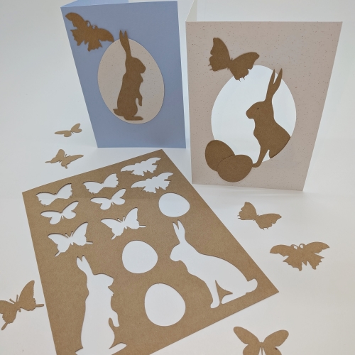 Bastelbogen "Häschen 3"  zum Gestalten & Verzieren