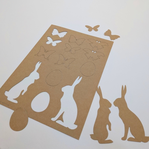 Bastelbogen "Häschen 3"  zum Gestalten & Verzieren