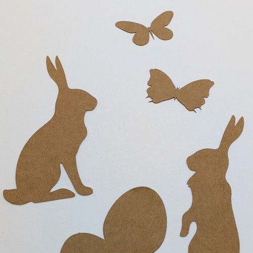 Bastelbogen "Häschen 3"  zum Gestalten & Verzieren