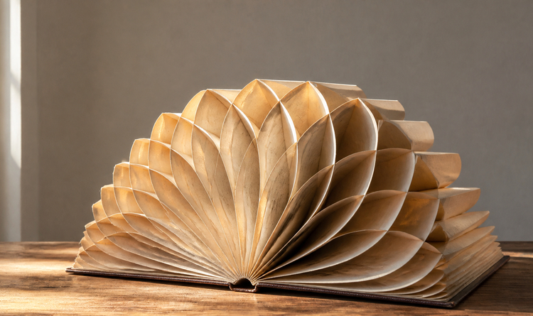 Buchseiten falten: Kunstwerke aus alten Büchern gestalten