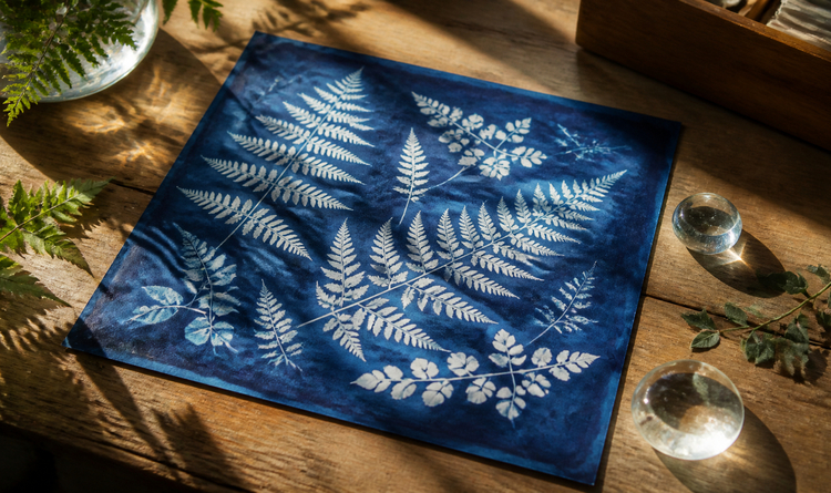 Cyanotypie ausprobieren: Botanische Kunstwerke mit Sonnenlicht gestalten