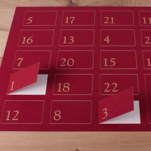 Papieradventskalender zum Selbstgestalten.