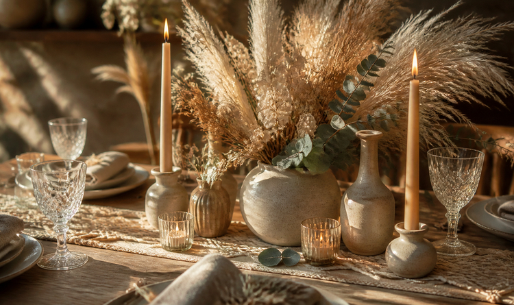 DIY-Hochzeitsdeko im Boho-Stil: Edel statt gebastelt