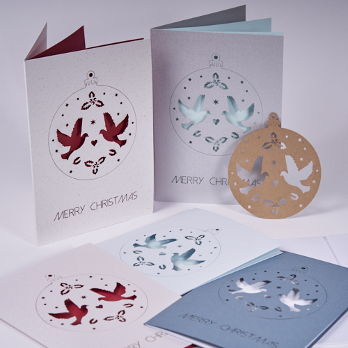 Weihnachtskarten "Tanzende Tauben"