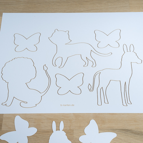 Bastelbogen "Little Friends 5" zum Bemalen und Gestalten