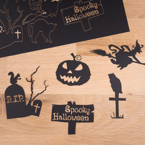 Dekobogen "Spooky Halloween" zum Basteln
