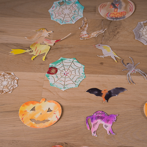 Bastelbogen "Halloween" zum Malen & Gestalten
