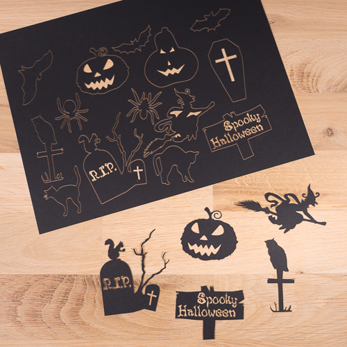 Dekobogen "Spooky Halloween" zum Basteln