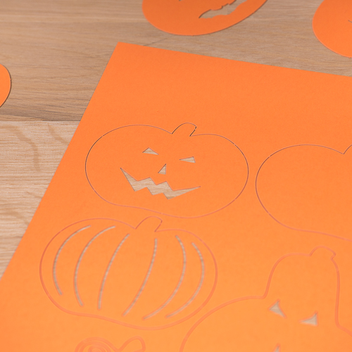 Dekobogen "Spooky Pumpkins" zum Basteln