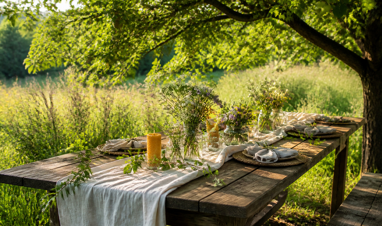 Hochzeit im Garten: 10 einfache Deko-Ideen für natürliche Atmosphäre